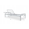 Metal Bed MB1158 with Adjustable Angle  (Silver)